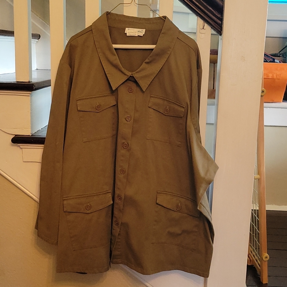 Ulla Popken size 28/30 Army green jacket